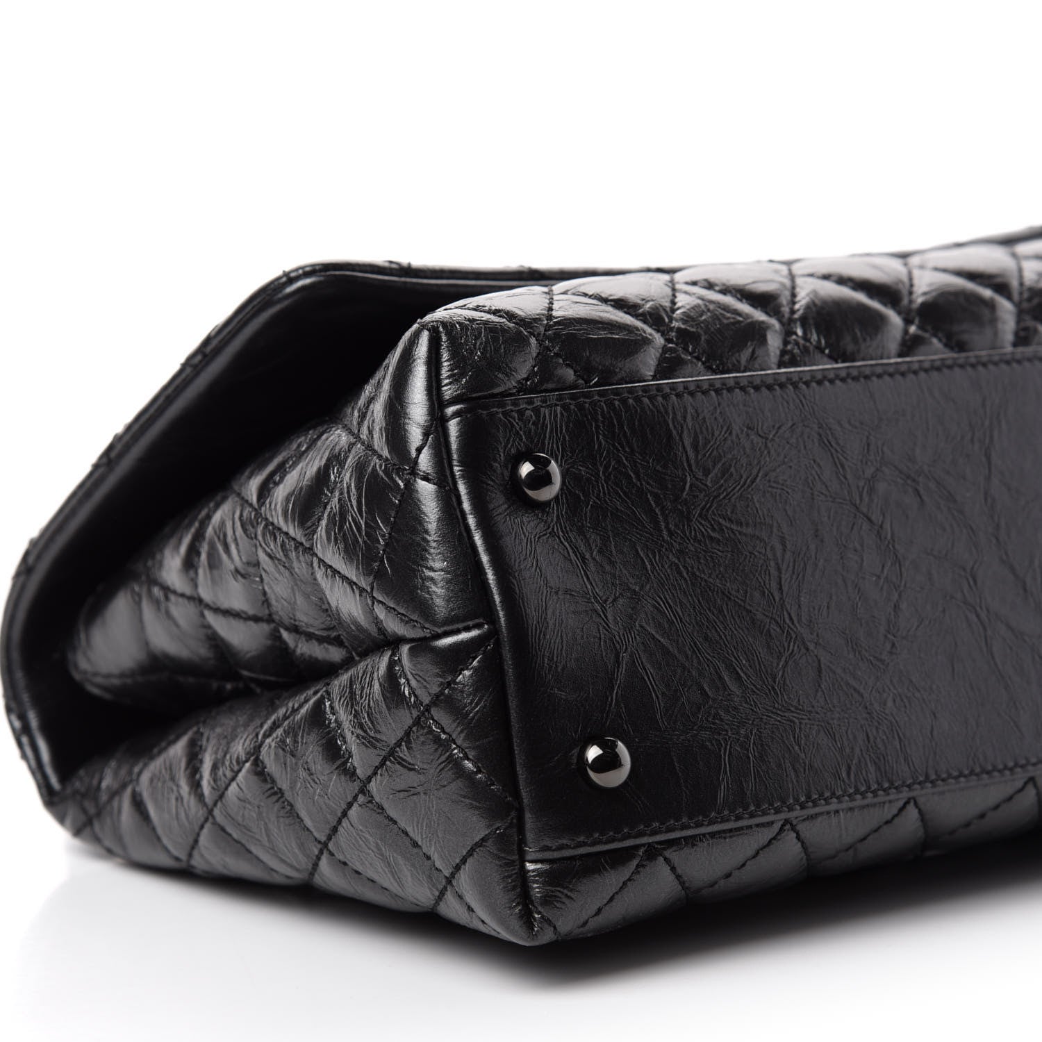 Chanel Aged Calfskin Quilted Small Coco Handle Flap So Black 7 of 11