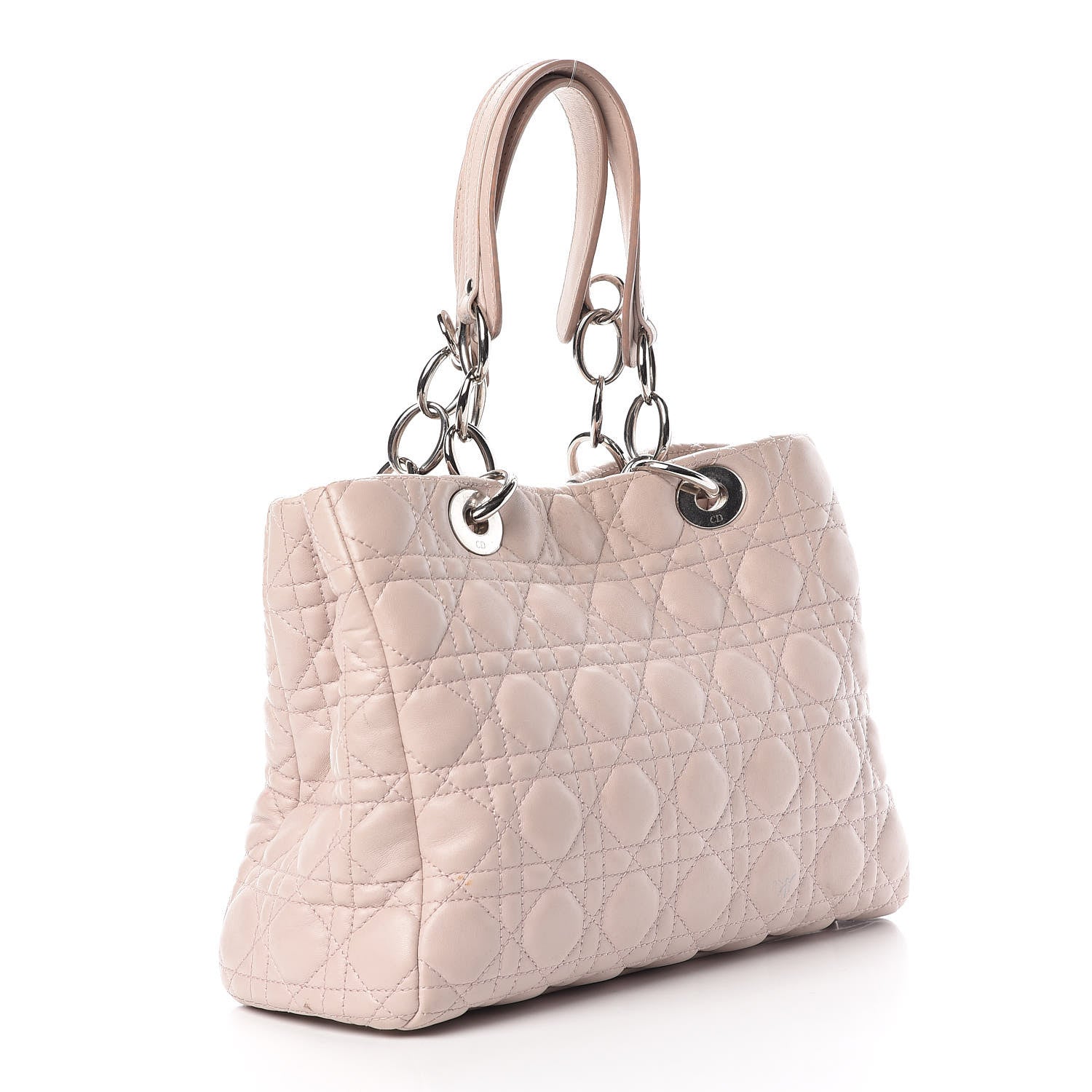 Christian Dior Lambskin Cannage Small Dior Soft Shopping Tote Light Pink 3 of 22