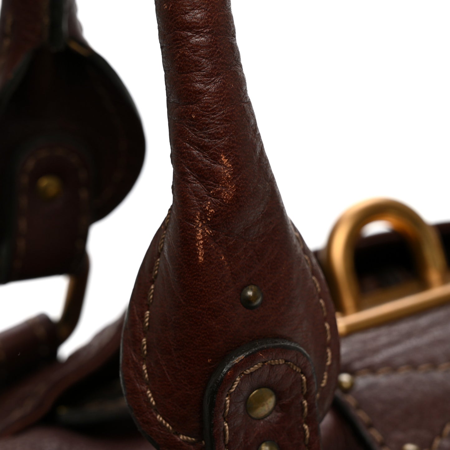 Calfskin Medium Paddington Satchel Burgundy