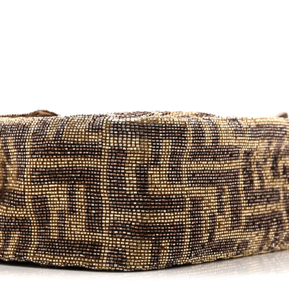 Fendi Vitello King Beaded Zucca Baguette Mogano Panna Ebano 9 of 13