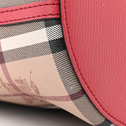Burberry Haymarket Check Colours Small Lorne Bucket Crossbody Pink 12 of 15
