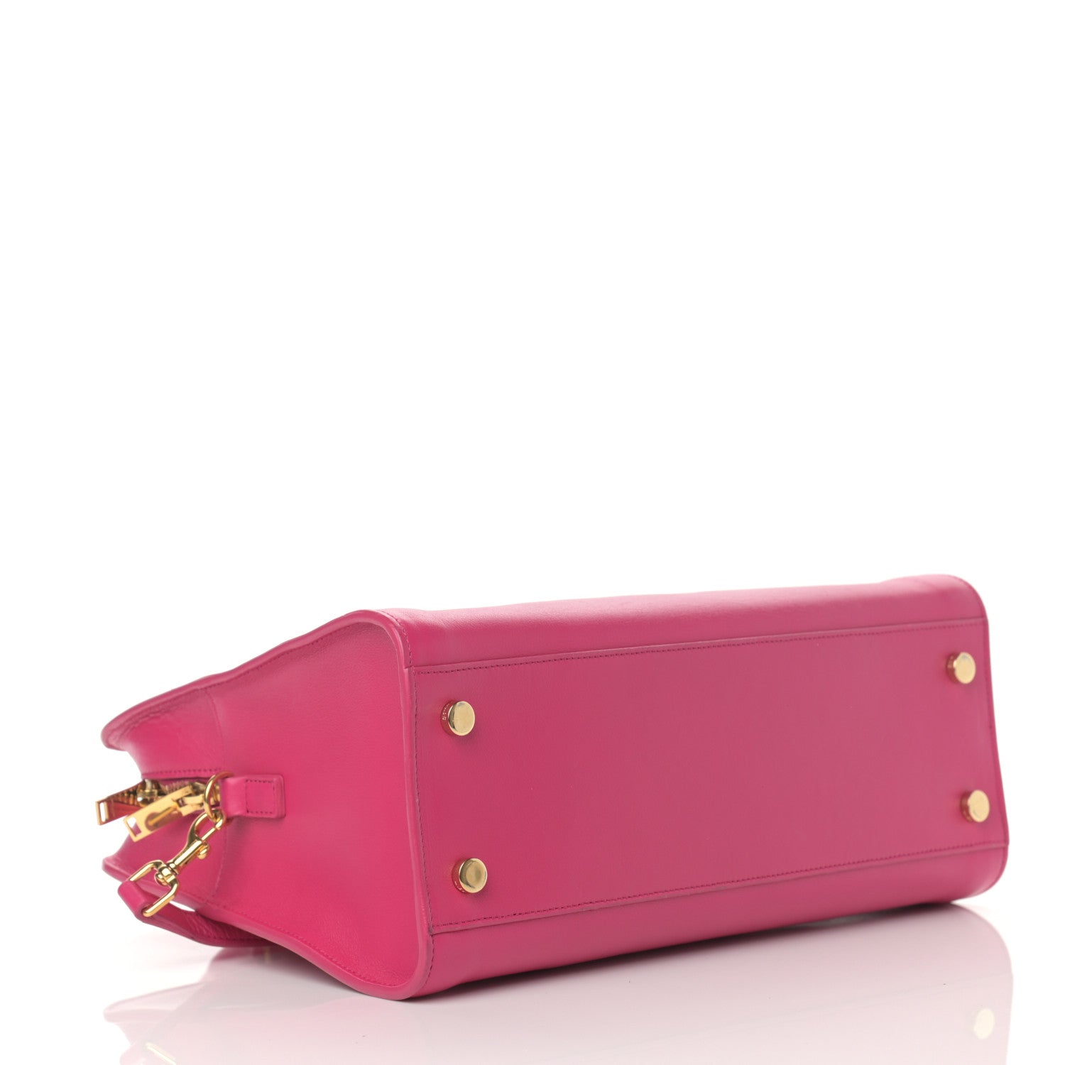 Saint Laurent Calfskin Small Monogram Cabas Fuchsia 5 of 14
