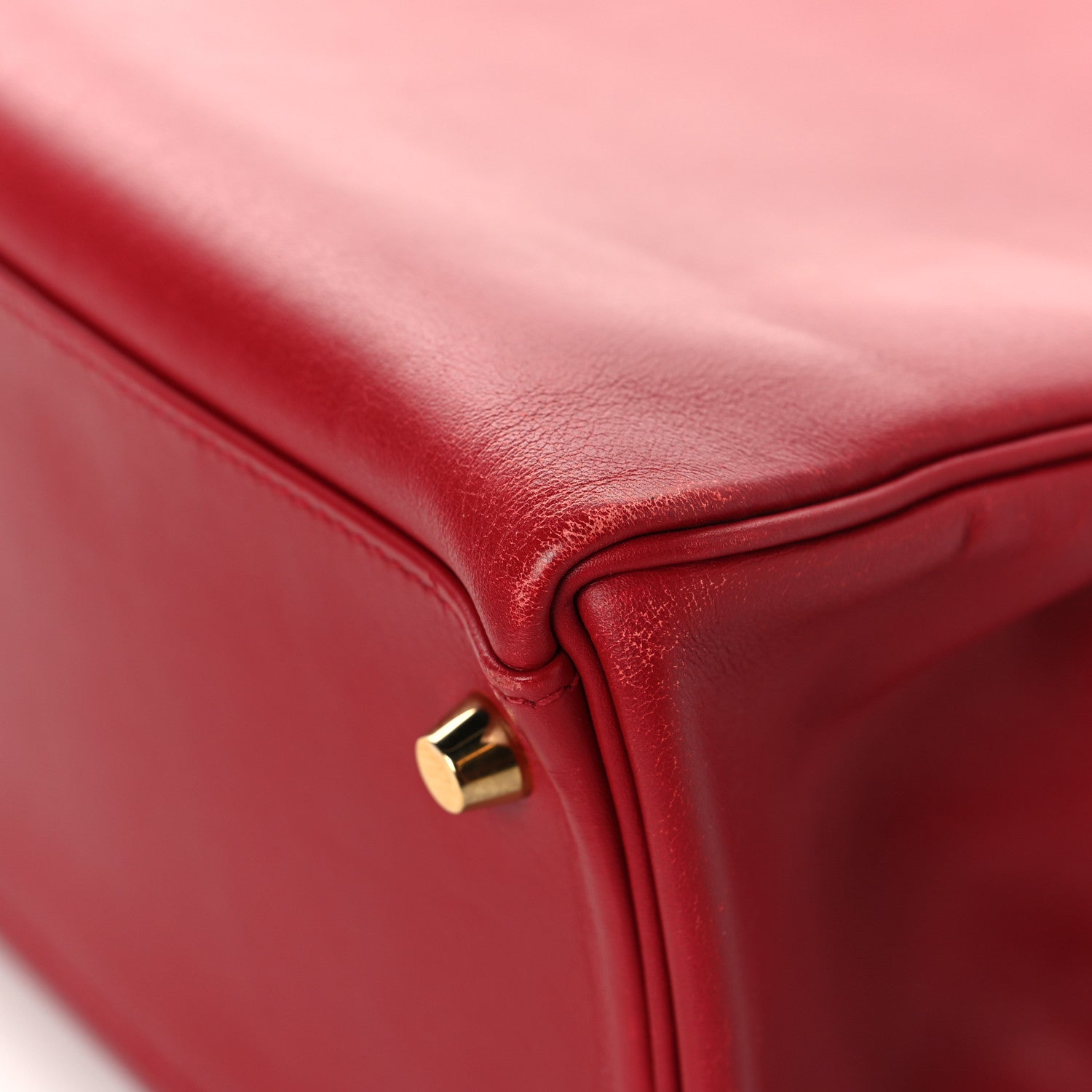 Hermes Tadelakt Kelly Retourne 32 Rouge Vif 12 of 14
