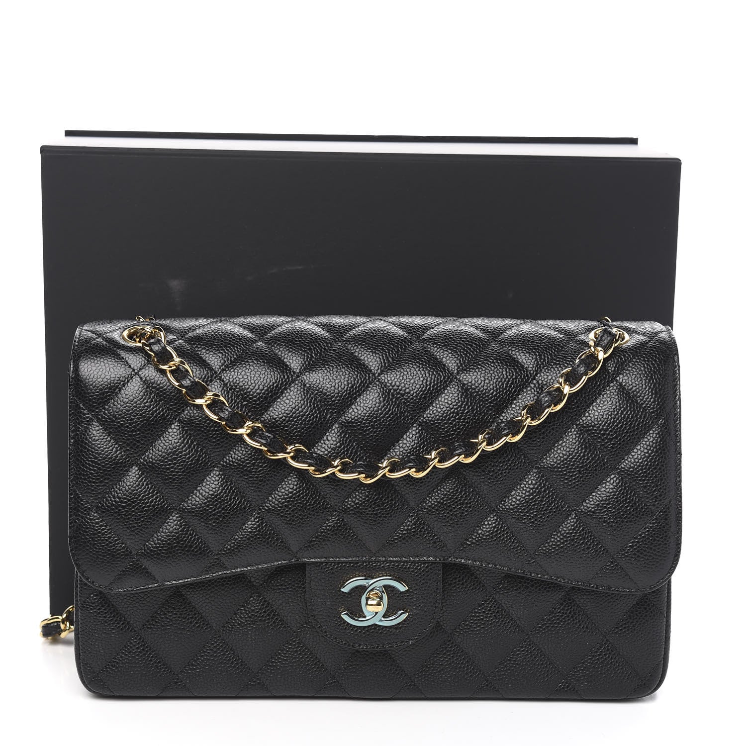 Chanel Caviar Quilted Jumbo Double Flap Black 10 of 10