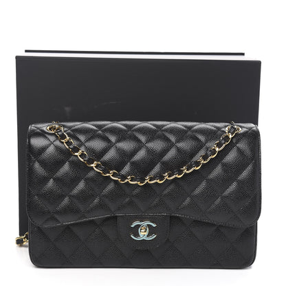 Chanel Caviar Quilted Jumbo Double Flap Black 10 of 10