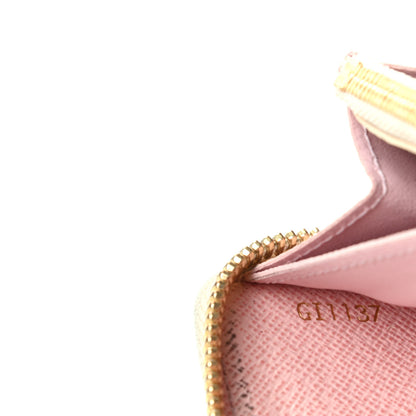 Louis Vuitton Damier Azur Clemence Wallet Rose Ballerine 7 of 8