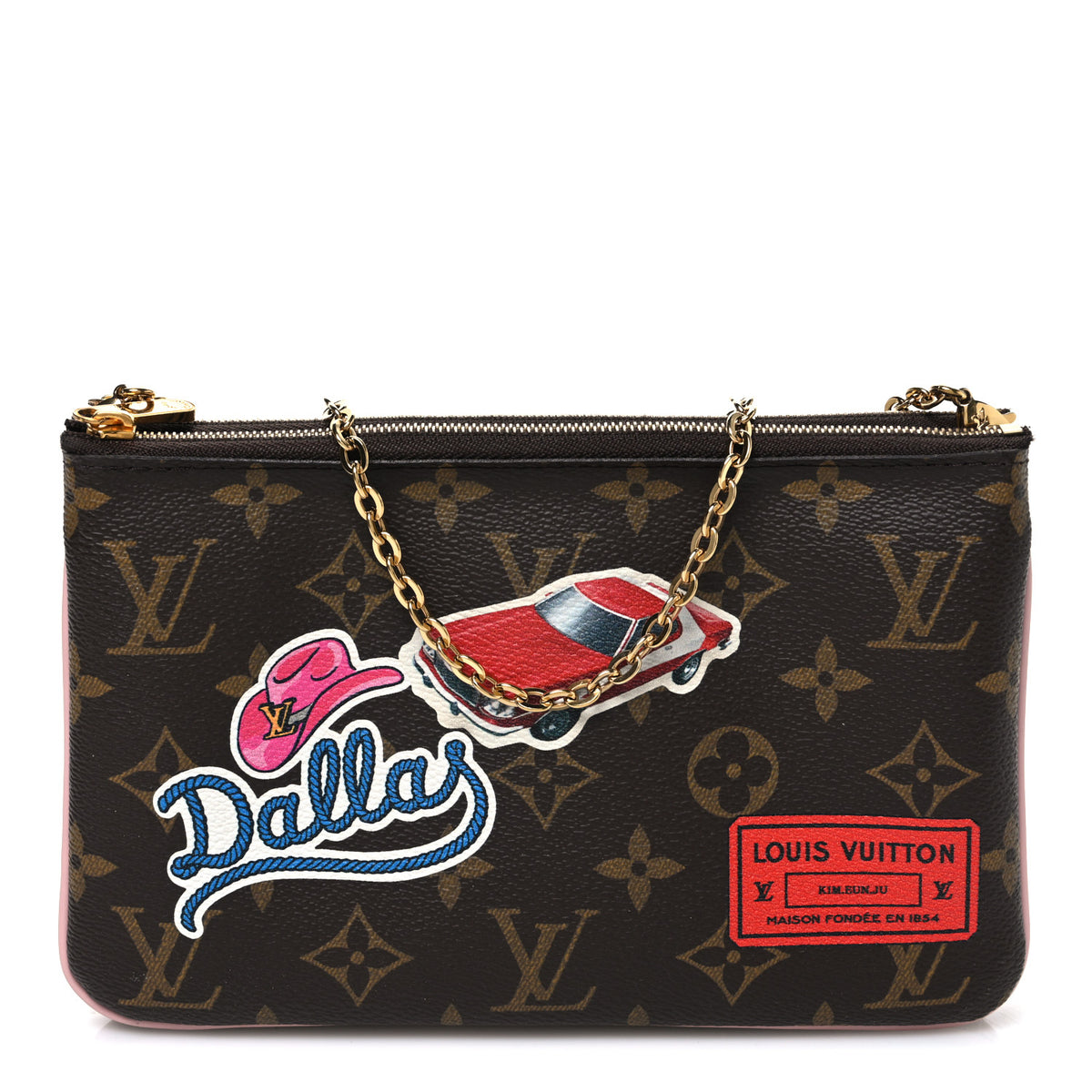 Monogram World Tour Double Zip Pochette