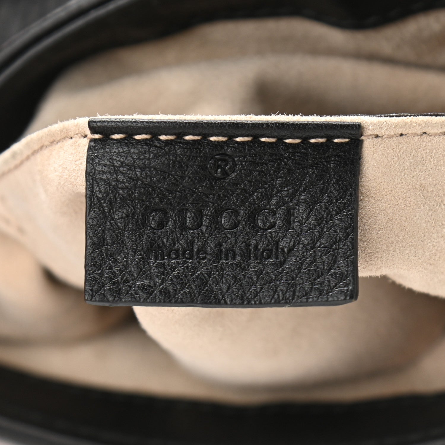 Gucci Pebbled Calfskin Small 1973 Chain Shoulder Bag Black 6 of 12