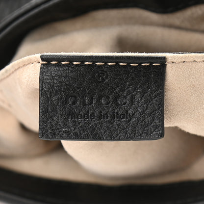 Gucci Pebbled Calfskin Small 1973 Chain Shoulder Bag Black 6 of 12
