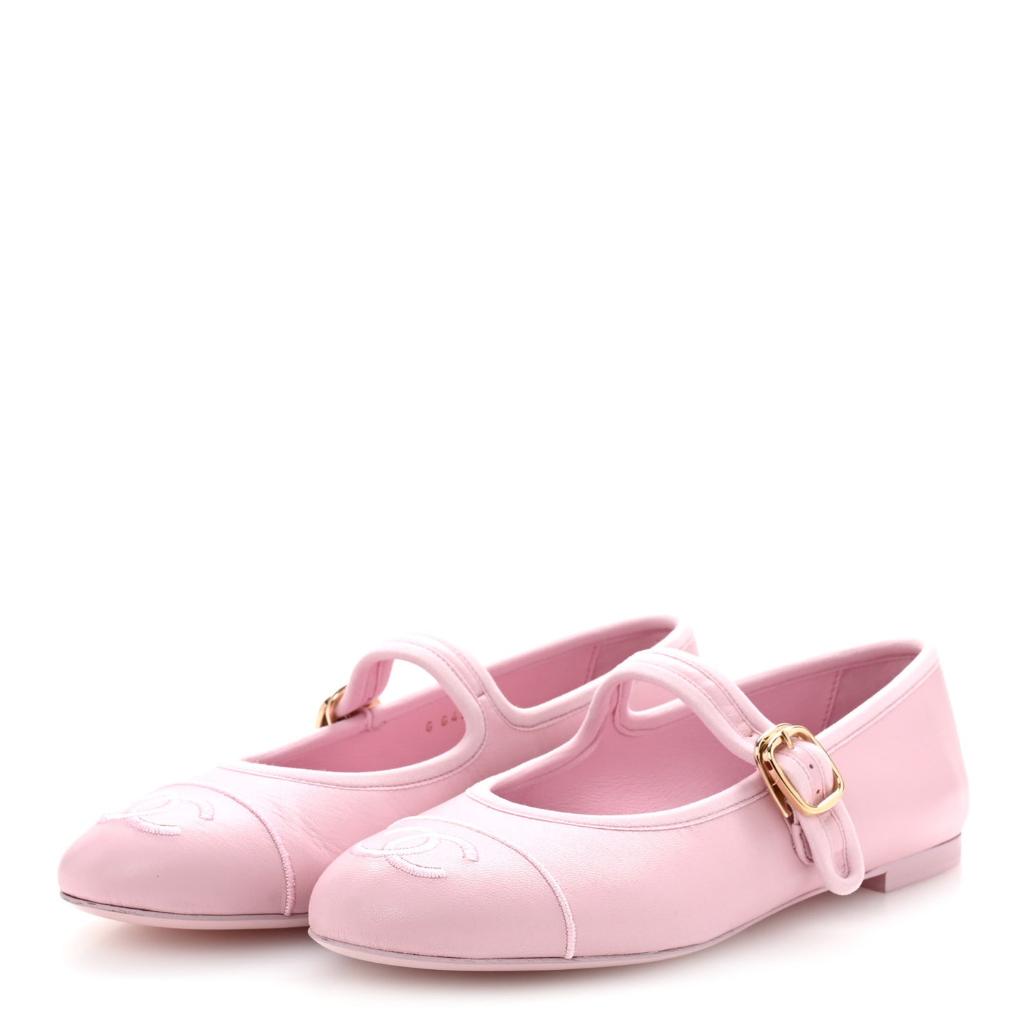 Lambskin Mary Jane Flats 36.5 Light Pink