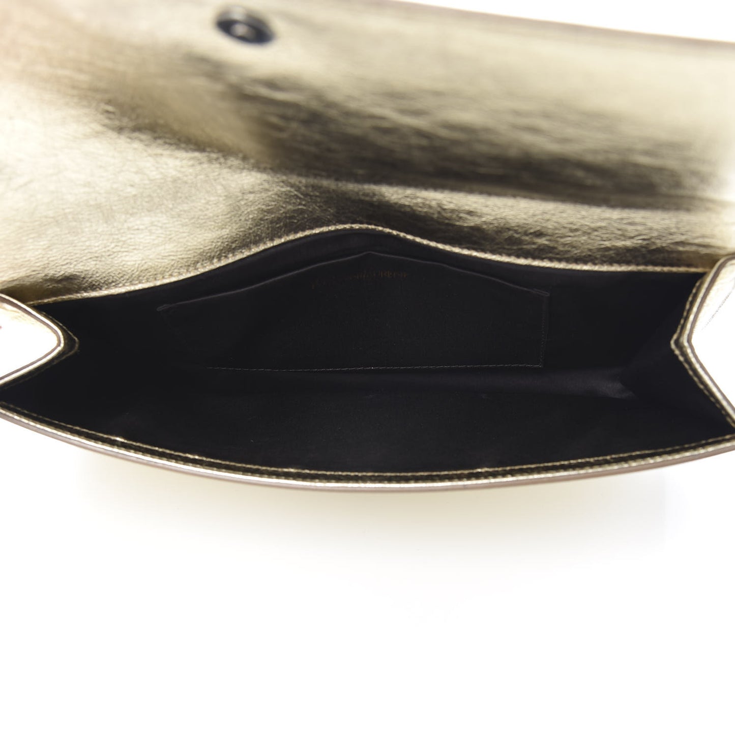 Metallic Calfskin Monogram Large Belle De Jour Clutch Gold