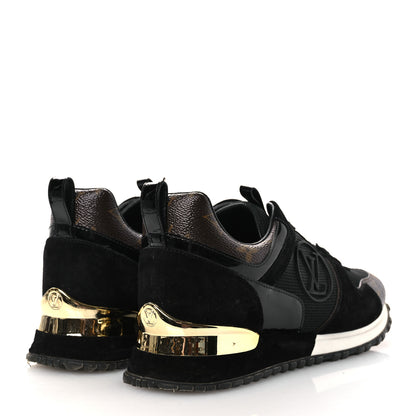 Louis Vuitton Suede Monogram Run Away Sneakers 36.5 Black 5 of 14