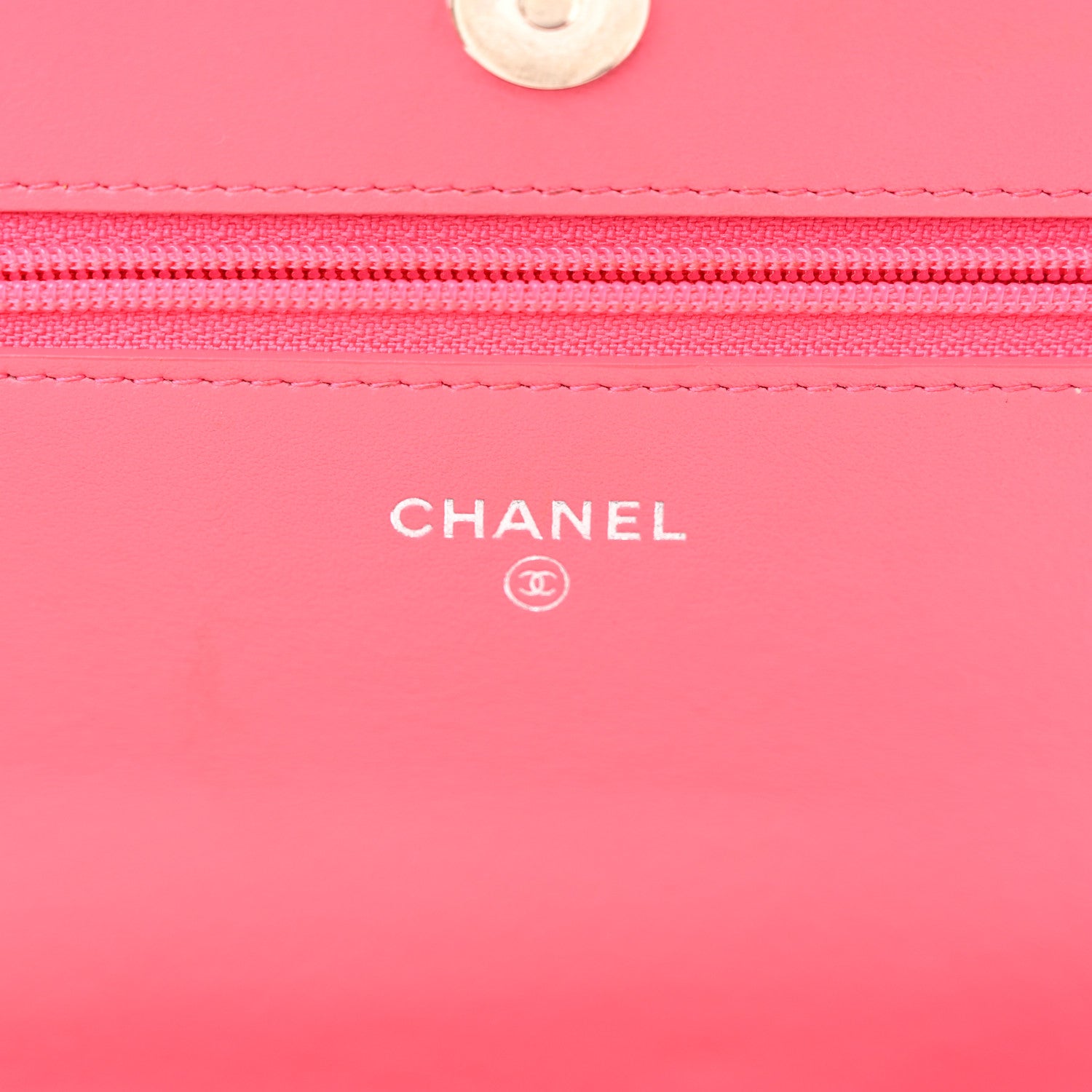 Chanel Caviar Camellia Embossed Wallet On Chain WOC Pink 6 of 26
