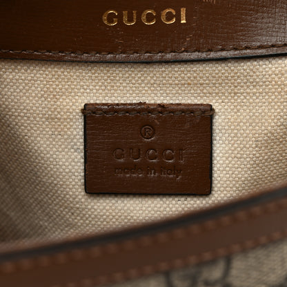 Gucci GG Supreme Monogram Web Mini Horsebit 1955 Shoulder Bag Beige Brown Sugar 7 of 13