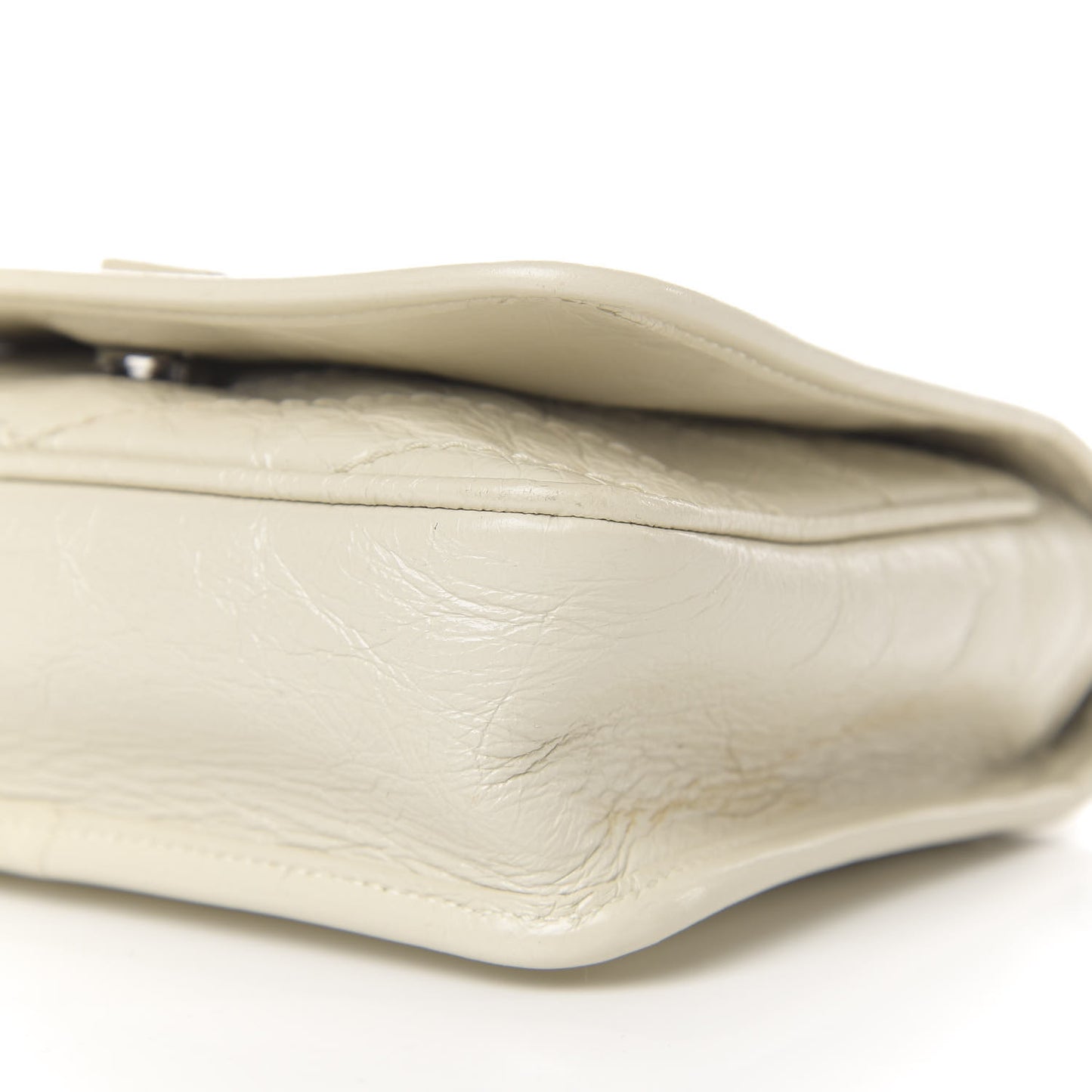 Crinkled Calfskin Matelasse Monogram Niki Chain Wallet Crema Soft