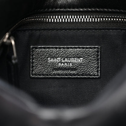 Saint Laurent Lambskin Quilted Small Loulou Puffer Monogram Chain Satchel Black 6 of 10