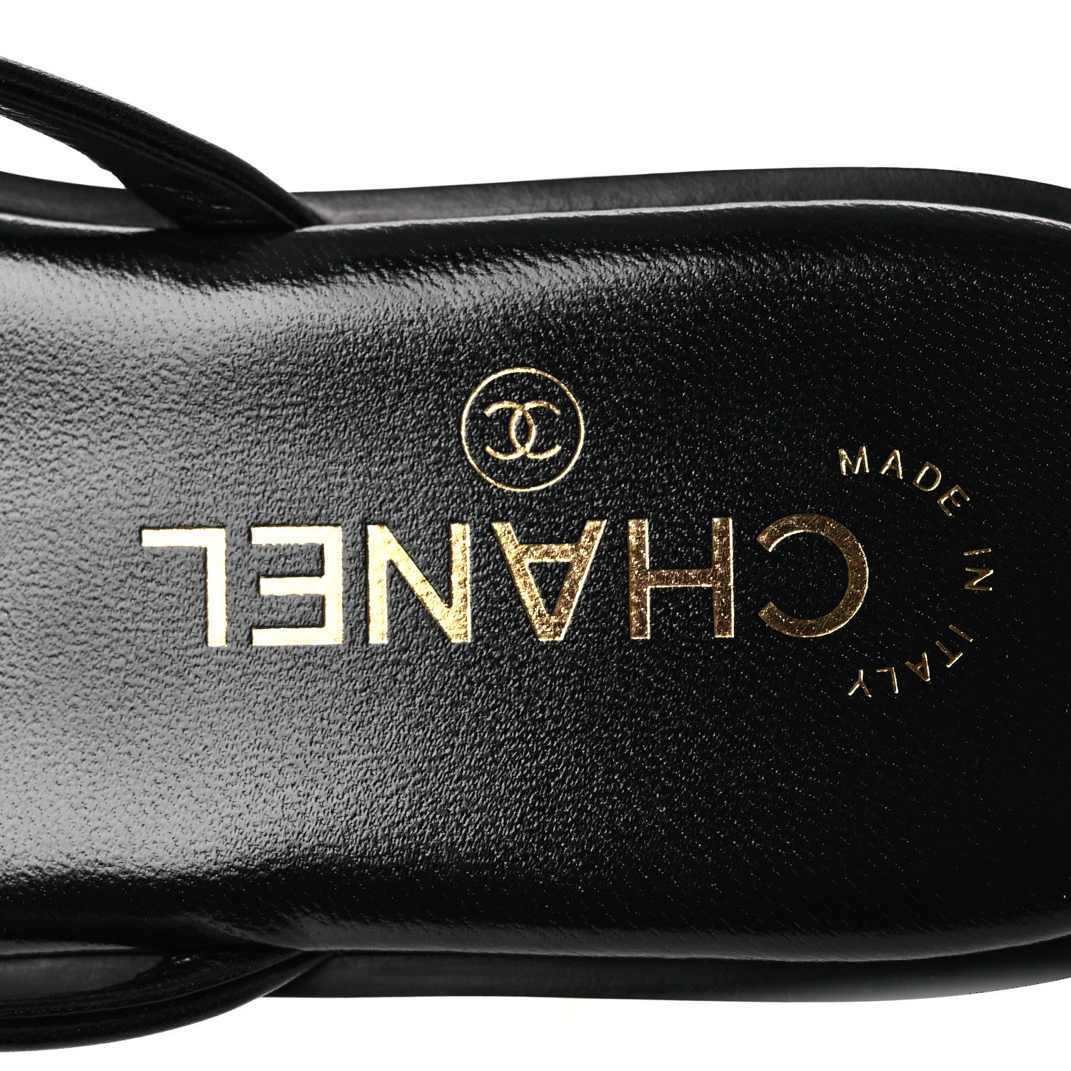 Chanel Goatskin CC Times Square Thong Sandals 38 Black 9 of 11