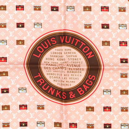 Louis Vuitton Silk Monogram Minimalle Square Scarf Marron 2 of 3