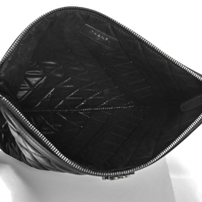 Chanel Lambskin Quilted Medium Boy Cosmetic Case Black 5 of 7