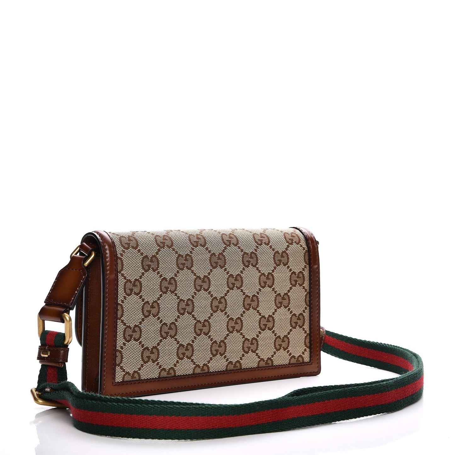 Monogram Lady Web Convertible Wallet Beige Cuir