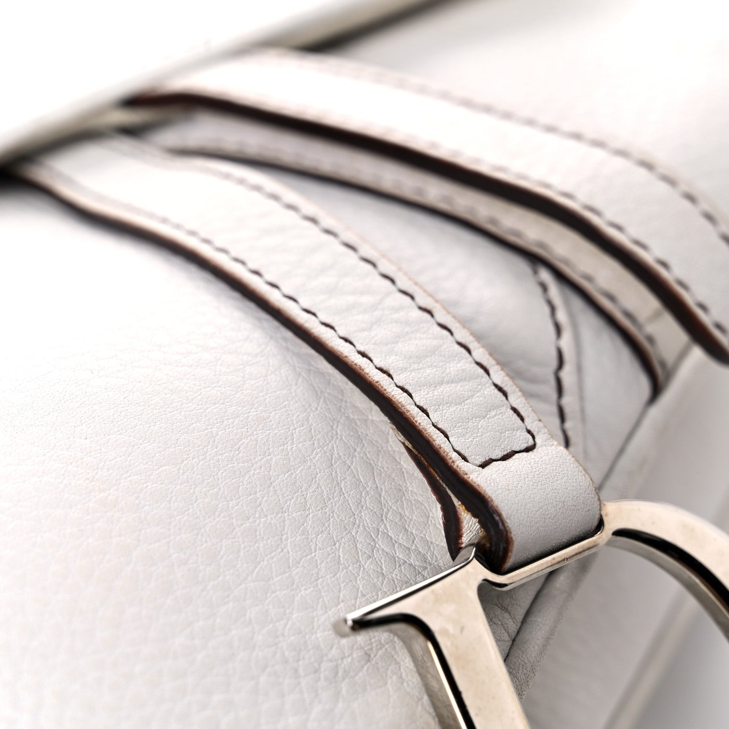 Christian Dior Calfskin Saddle Bag White 20 of 27