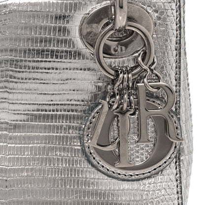 Christian Dior Metallic Lizard Mini Lady Dior Silver 16 of 18