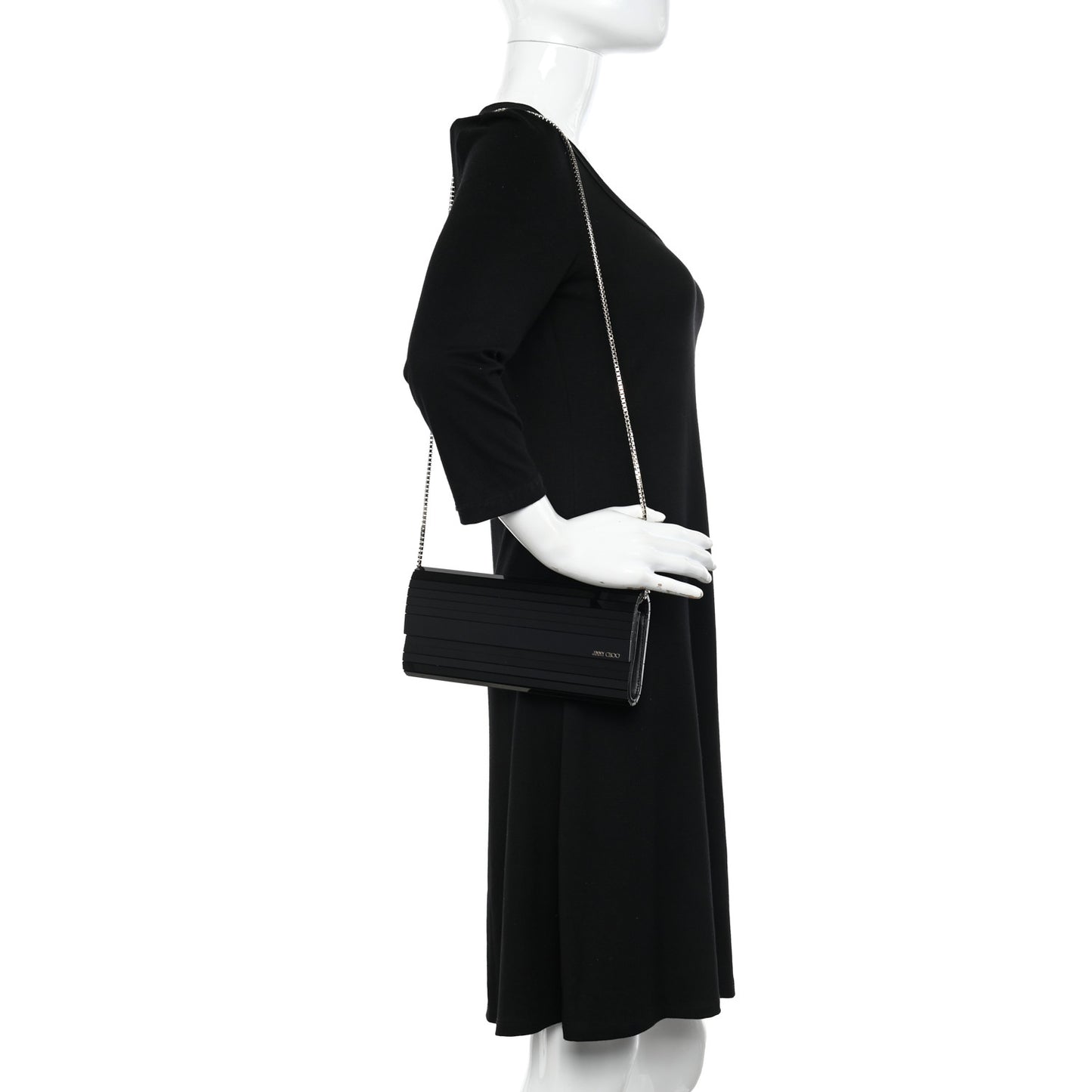 Acrylic Sweetie Clutch Black