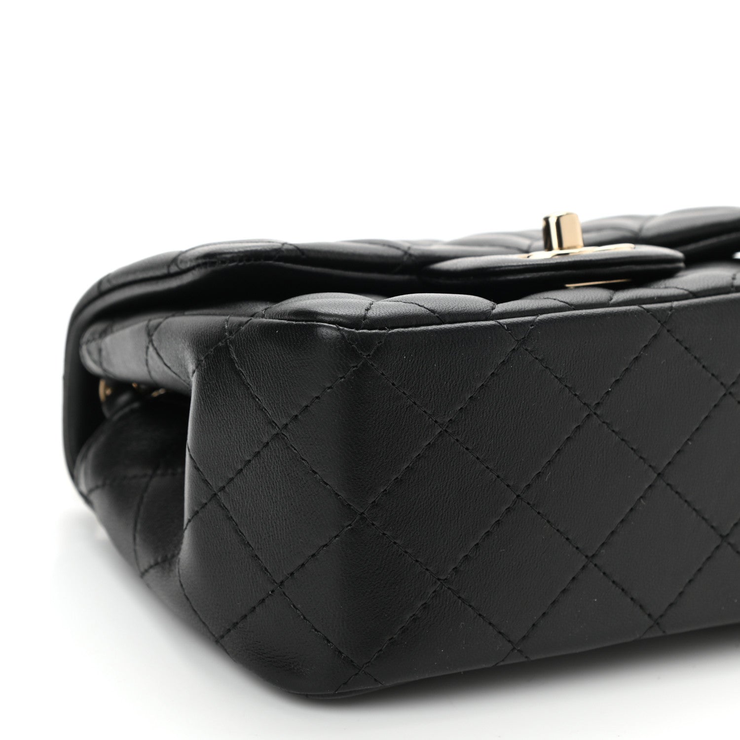 Chanel Lambskin Quilted Mini Square Flap Black 10 of 11