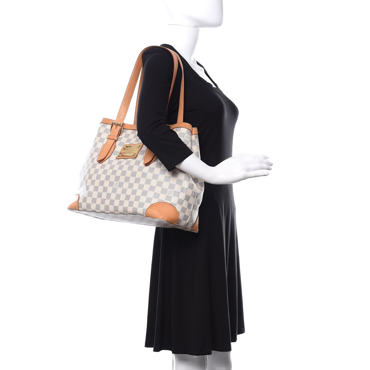 Louis Vuitton Damier Azur Hampstead MM 2 of 17