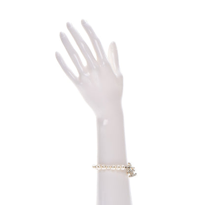 Chanel Pearl Crystal CC Bracelet Gold 4 of 6