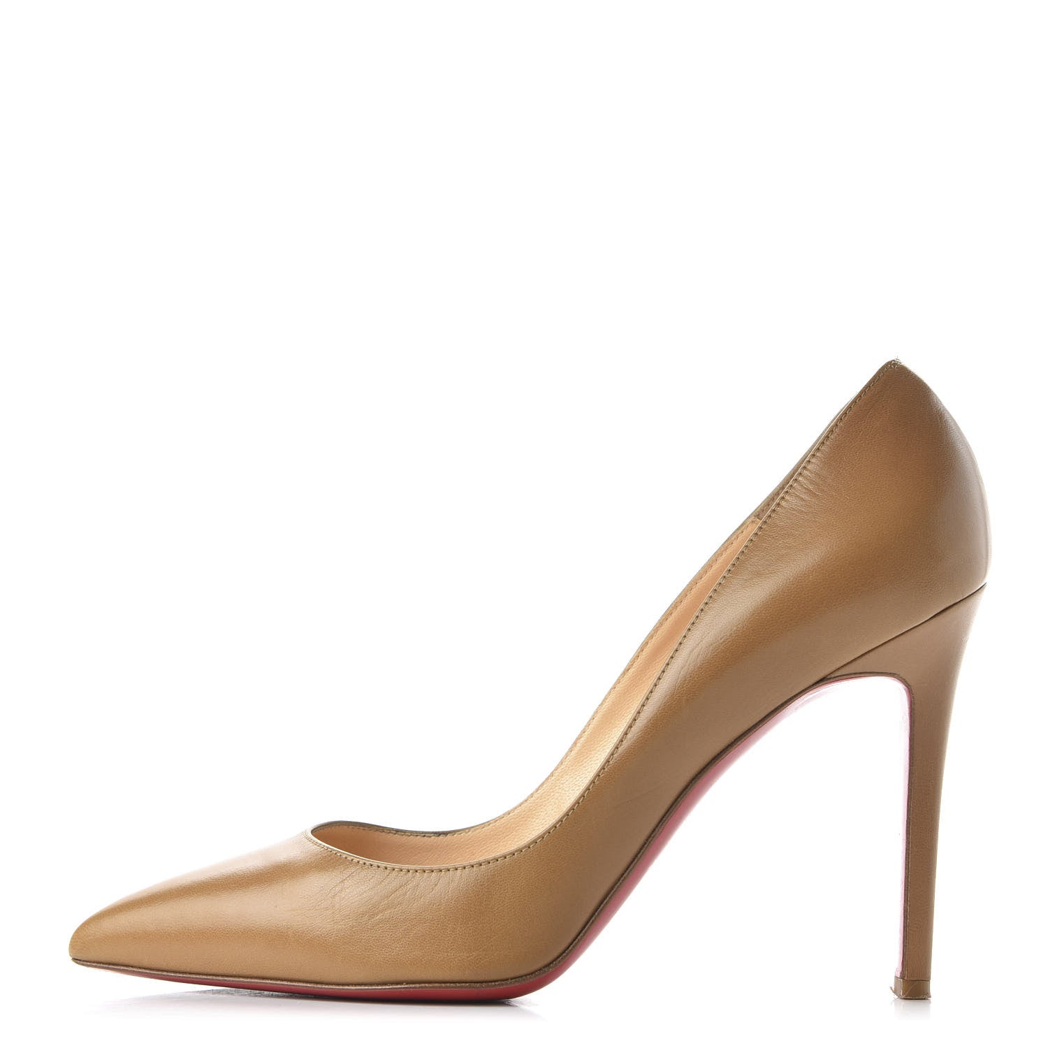 Christian Louboutin Kid Pigalle 100 Pumps 39.5 Nude 1 of 7