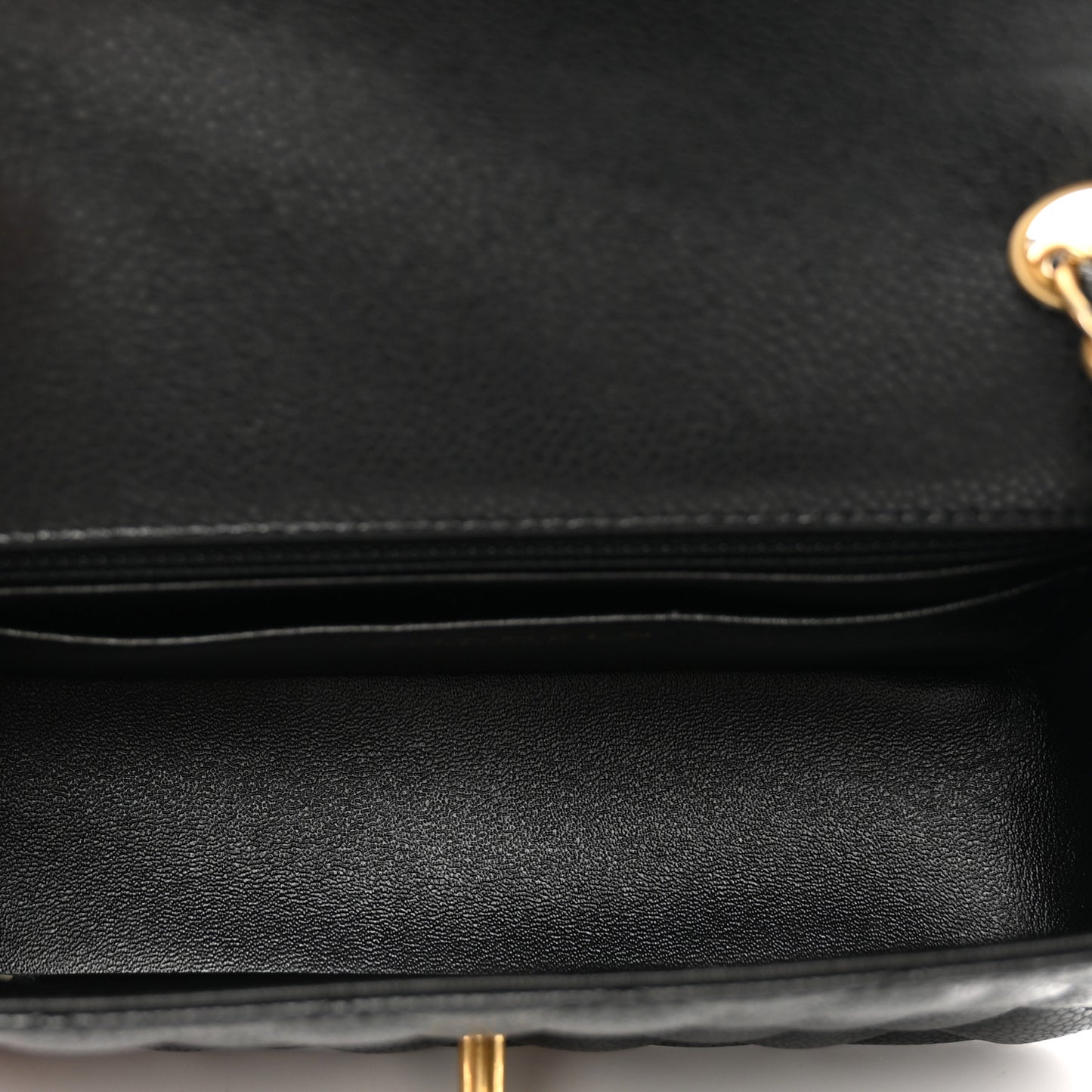 Caviar Quilted Mini Rectangular Flap Black