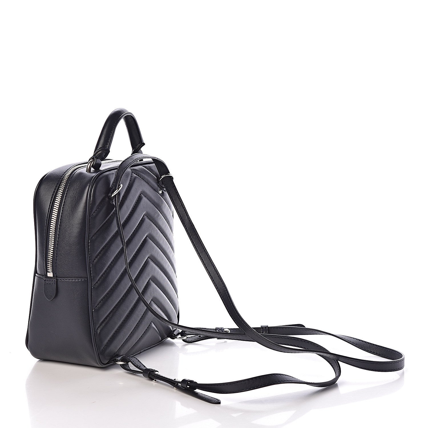 Stella McCartney Eco Alter Nappa Quilted Star Small Backpack Dark Blue 3 of 9