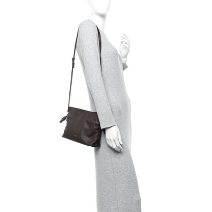 Loewe Calfskin Mini Flamenco Knot Clutch Chocolate 2 of 11
