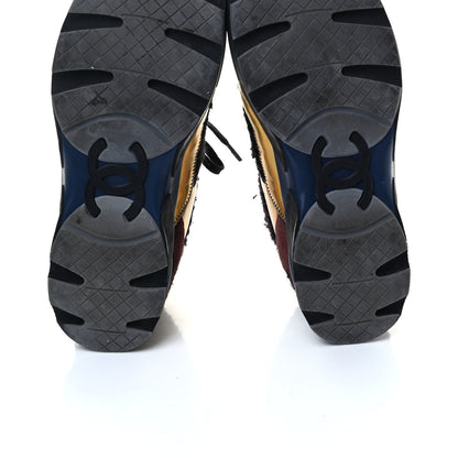 Chanel Tweed Lambskin Runway Sneakers 40 Black Multicolor 7 of 9