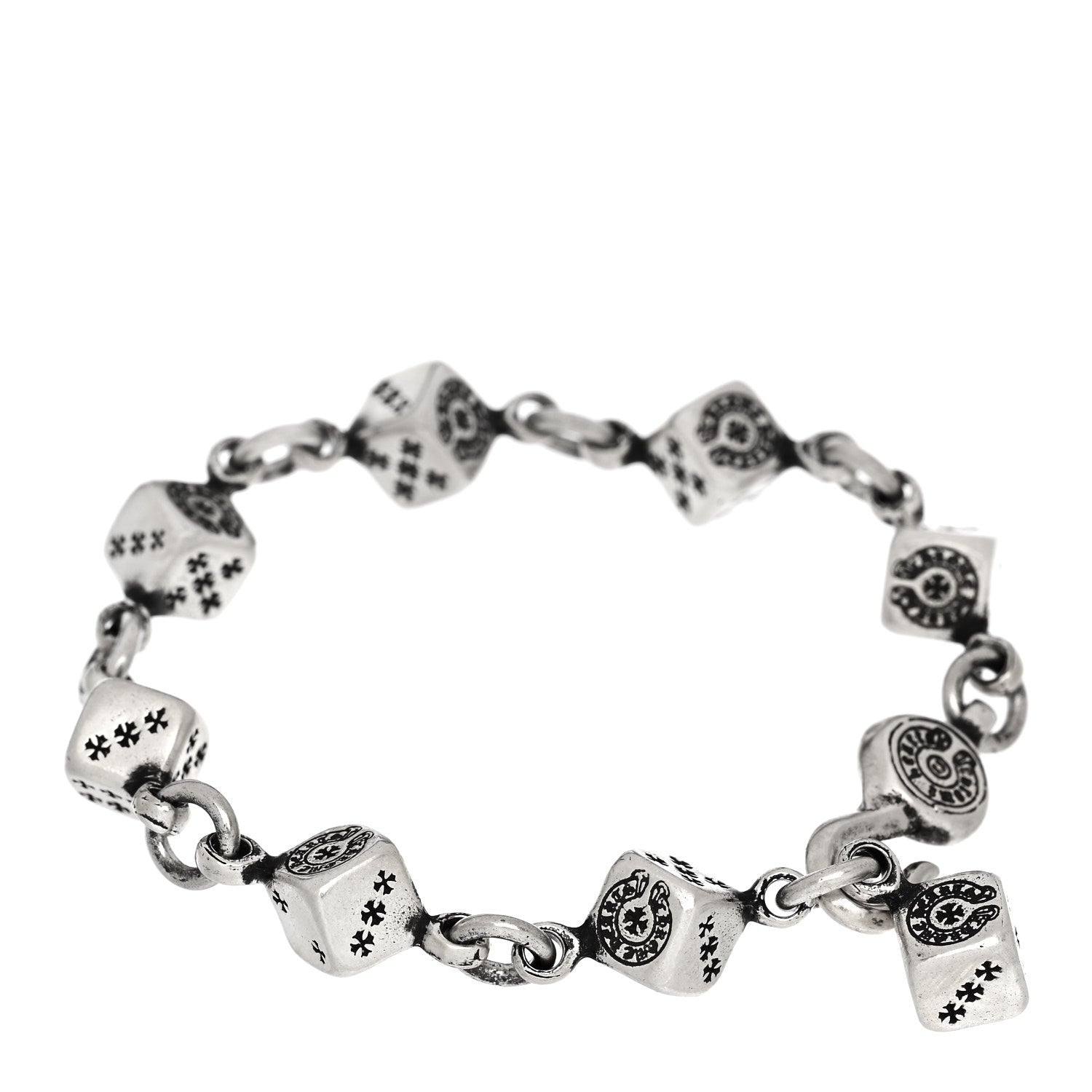 Chrome Hearts Sterling Silver Dice Bracelet 2 of 8