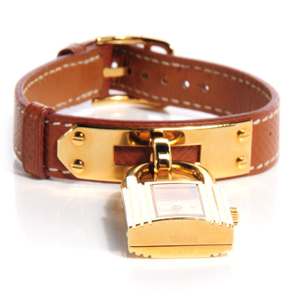 Hermes Stainless Steel Courchevel 20mm Kelly Cadena Quartz Watch Gold 4 of 11