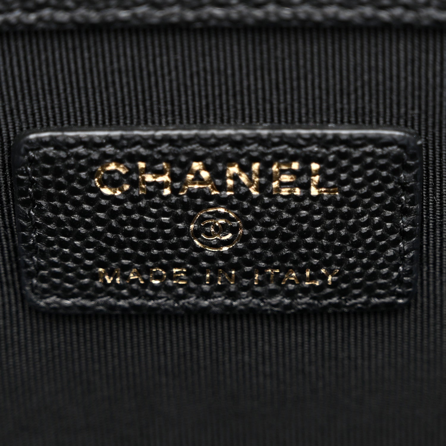 Chanel Caviar Quilted Large Cosmetic Case Black 6 of 8