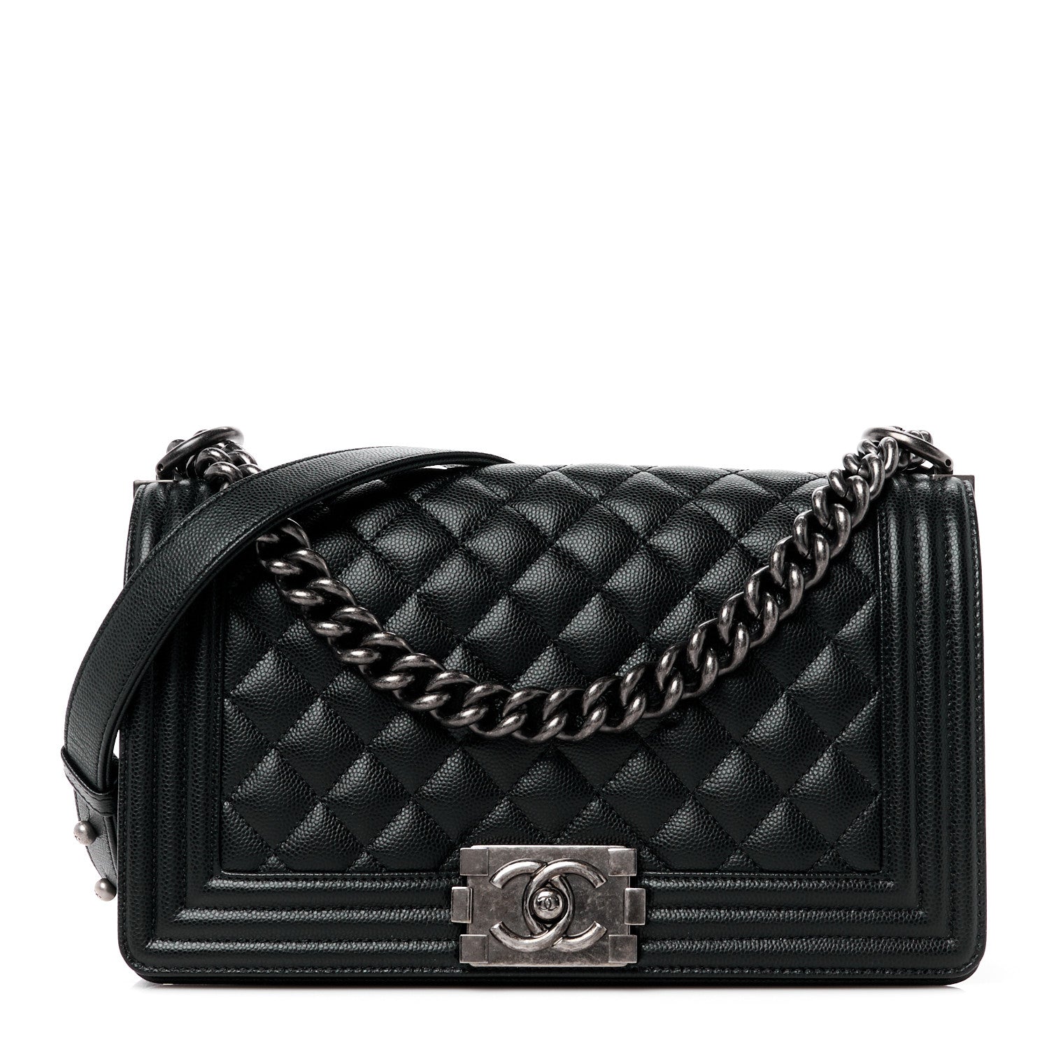 Chanel Caviar Quilted Medium Boy Flap Black 1 of 10
