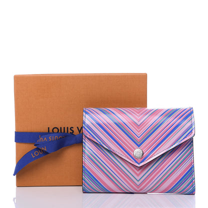 Louis Vuitton Epi Tropical Victorine Wallet Blue Rose 7 of 7
