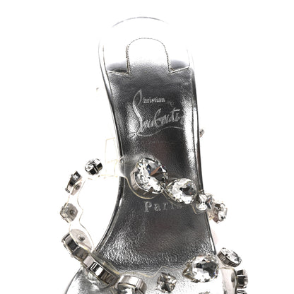 Christian Louboutin Laminated Calfskin PVC Jewel Rosalie 100 Sandals 37 Silver 8 of 8