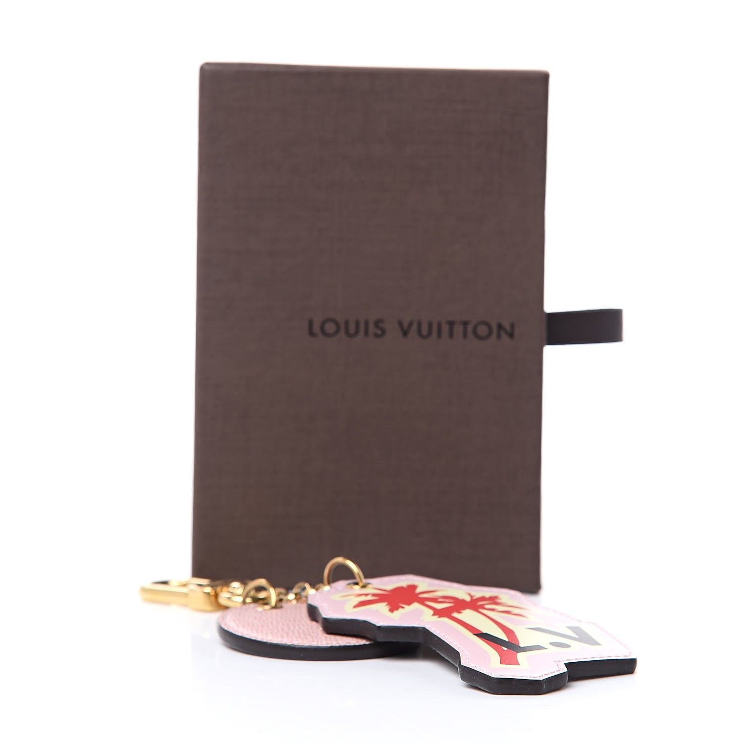 Louis Vuitton Calfskin Monogram World Tour Bag Charm Key Holder 4 of 4