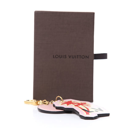 Louis Vuitton Calfskin Monogram World Tour Bag Charm Key Holder 4 of 4