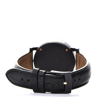 Bulgari Carbon 18K Rose Gold Calfskin 38mm Carbongold Marbella Quartz Watch Black 4 of 12