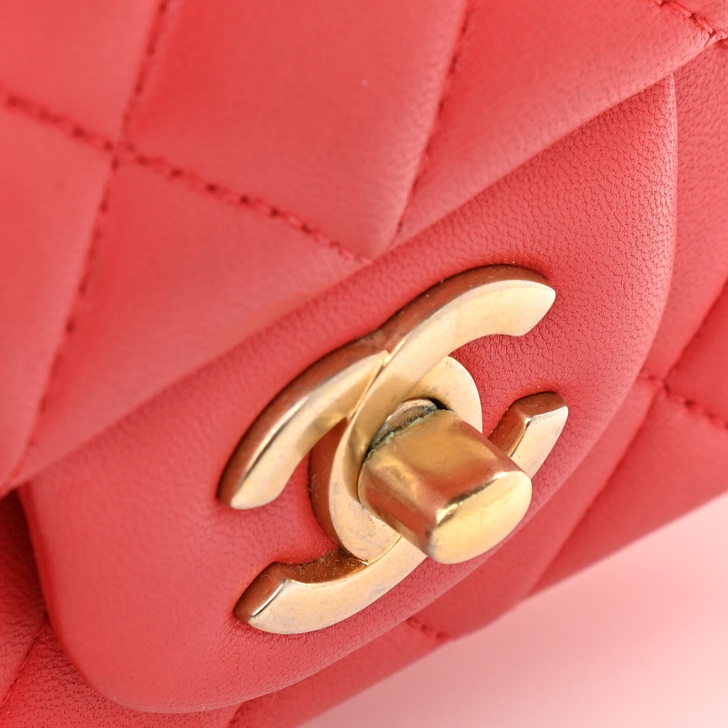 Chanel Lambskin Quilted Mini Rectangular Flap Red 11 of 16