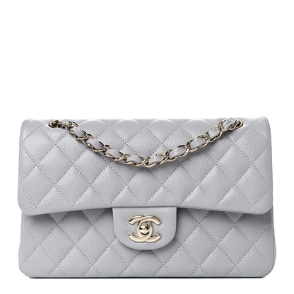 Chanel Caviar Quilted Small Double Flap Grey 1 of 10
