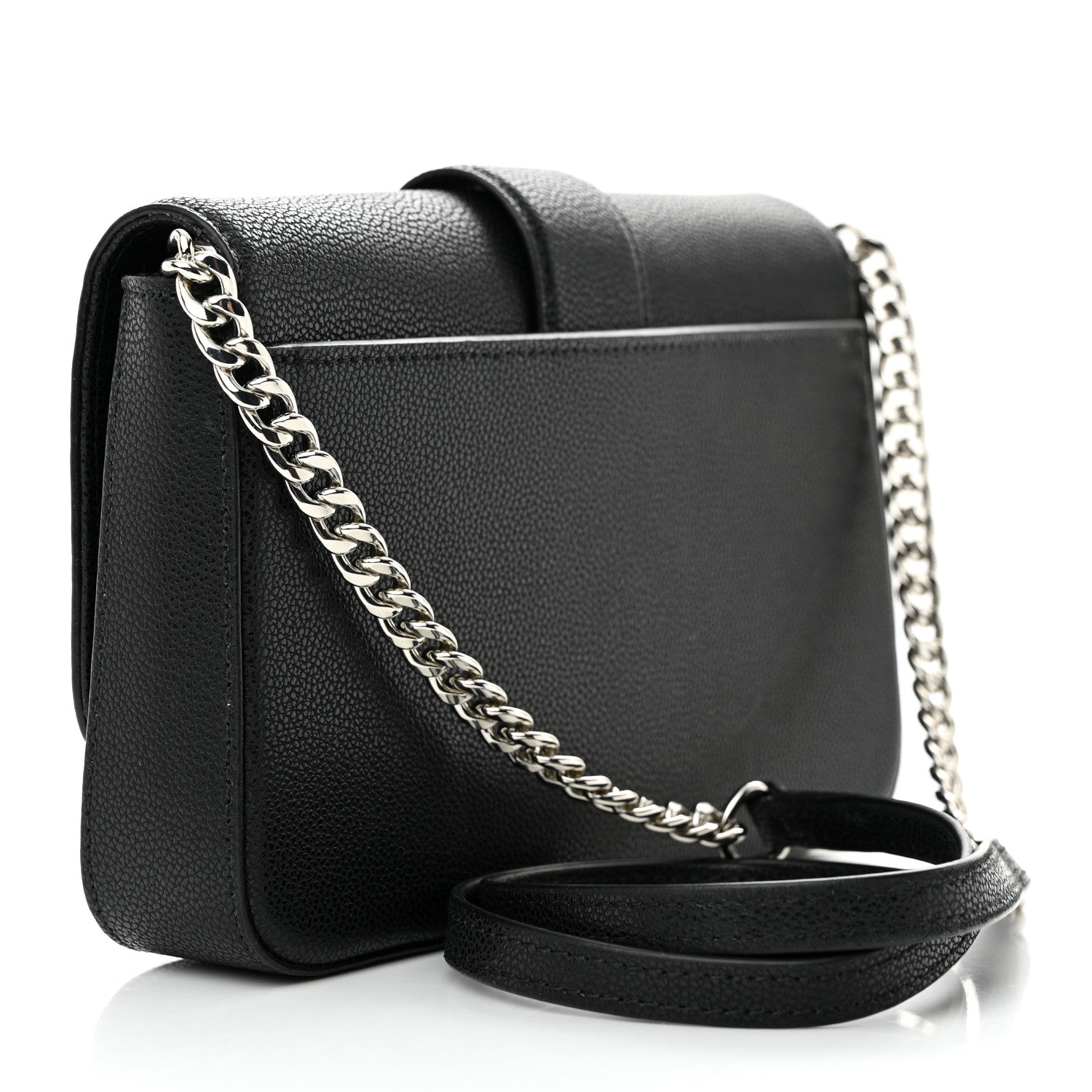 Jimmy Choo Calfskin Crystal Cheri Wallet on Chain Bag Black 3 of 8