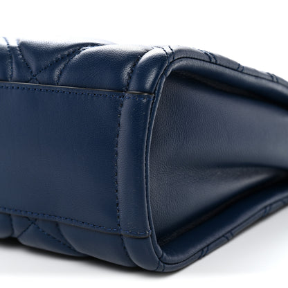 Marc Jacobs Lambskin Quilted Mini Grind Tote Bag Azure Blue 10 of 10