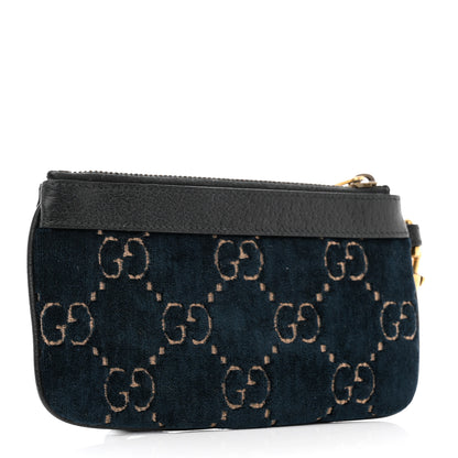 Gucci Velvet GG Monogram Textured Calfskin Web Smartphone Case Blue Beige Black 4 of 9