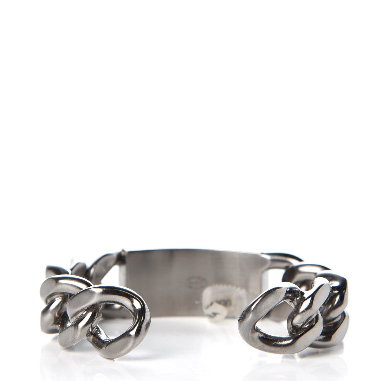 Chain ID Cuff Bracelet Silver